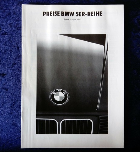 Bmw 5er reihe e34 preisliste - 5er, e34,